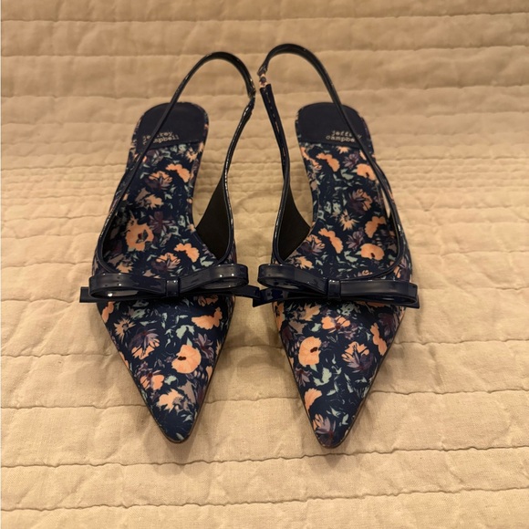 Jeffrey Campbell Floral Slingback Kitten Heels - Picture 1 of 4